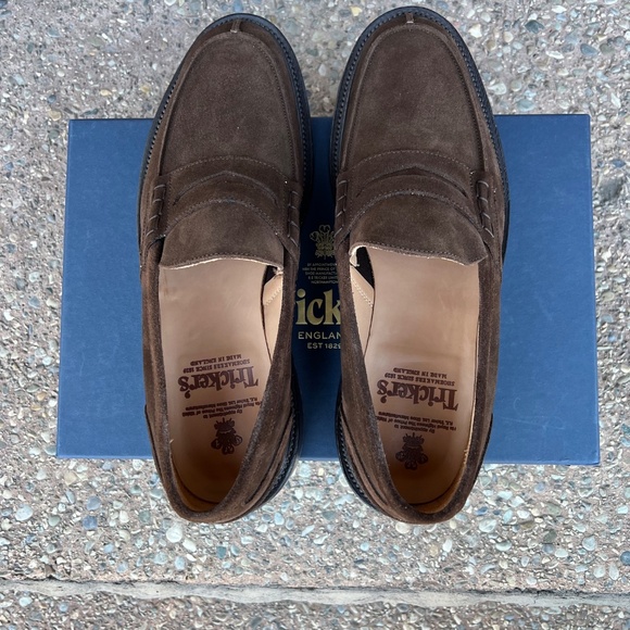 Trickers James Penny Loafer - Chocolate Suede UK 11 - Picture 3 of 10